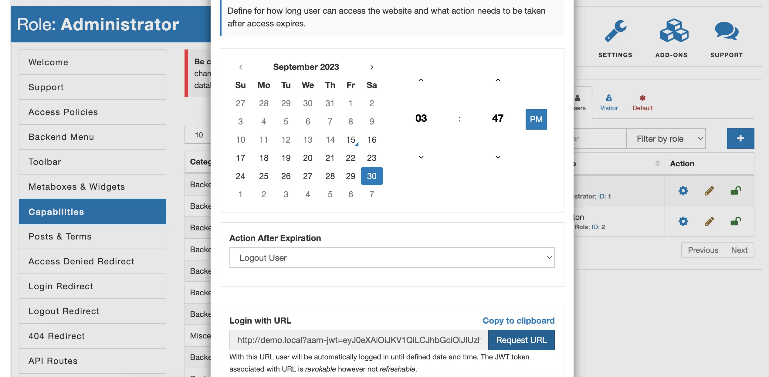 AAM Create Passwordless URL