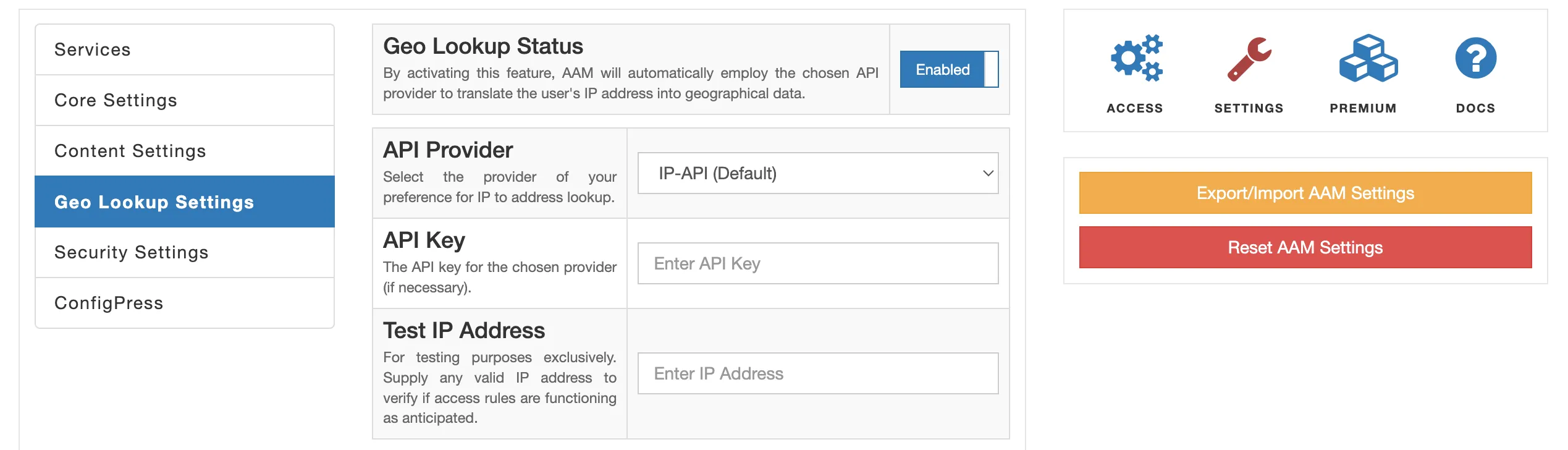 AAM Geo Lookup Providers