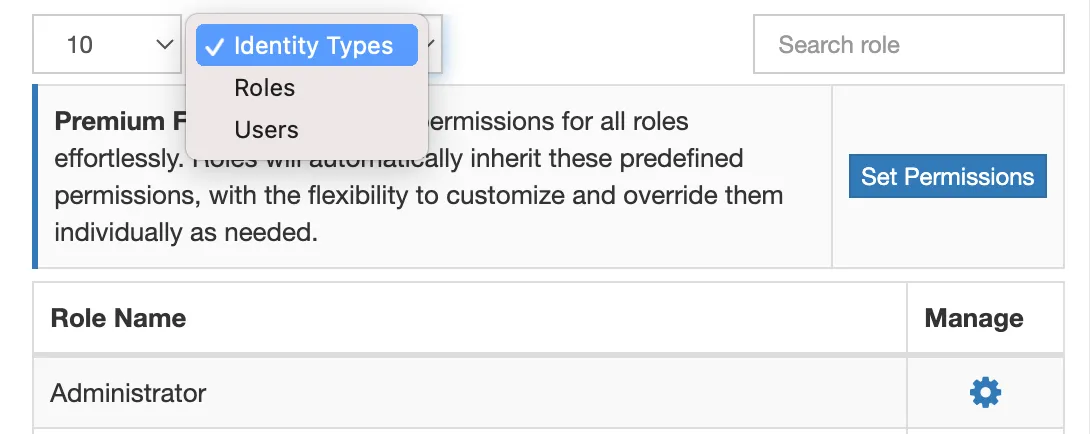 AAM Identity Governance Types