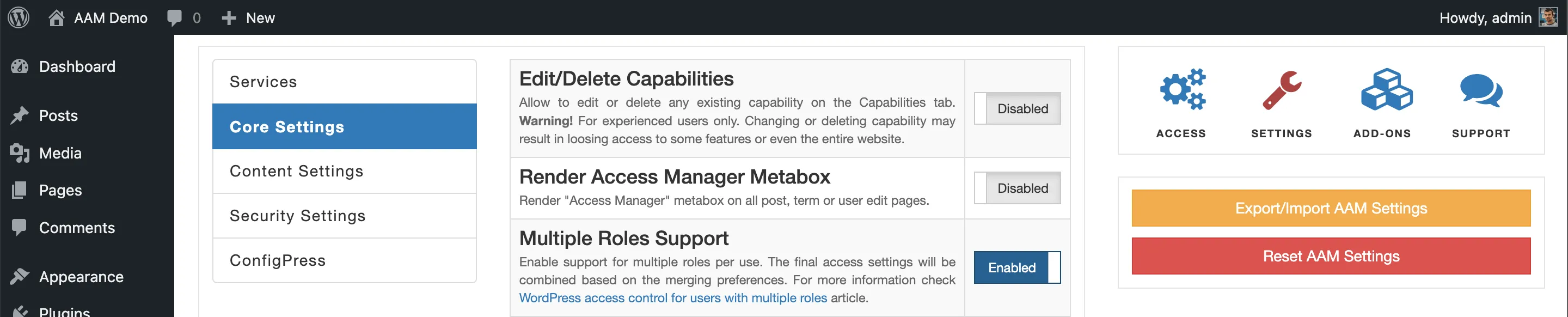 Enable Multiple Roles Support