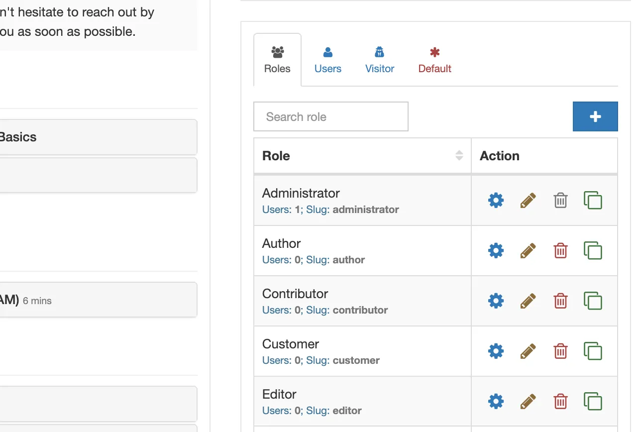 AAM Users &amp; Roles Widget