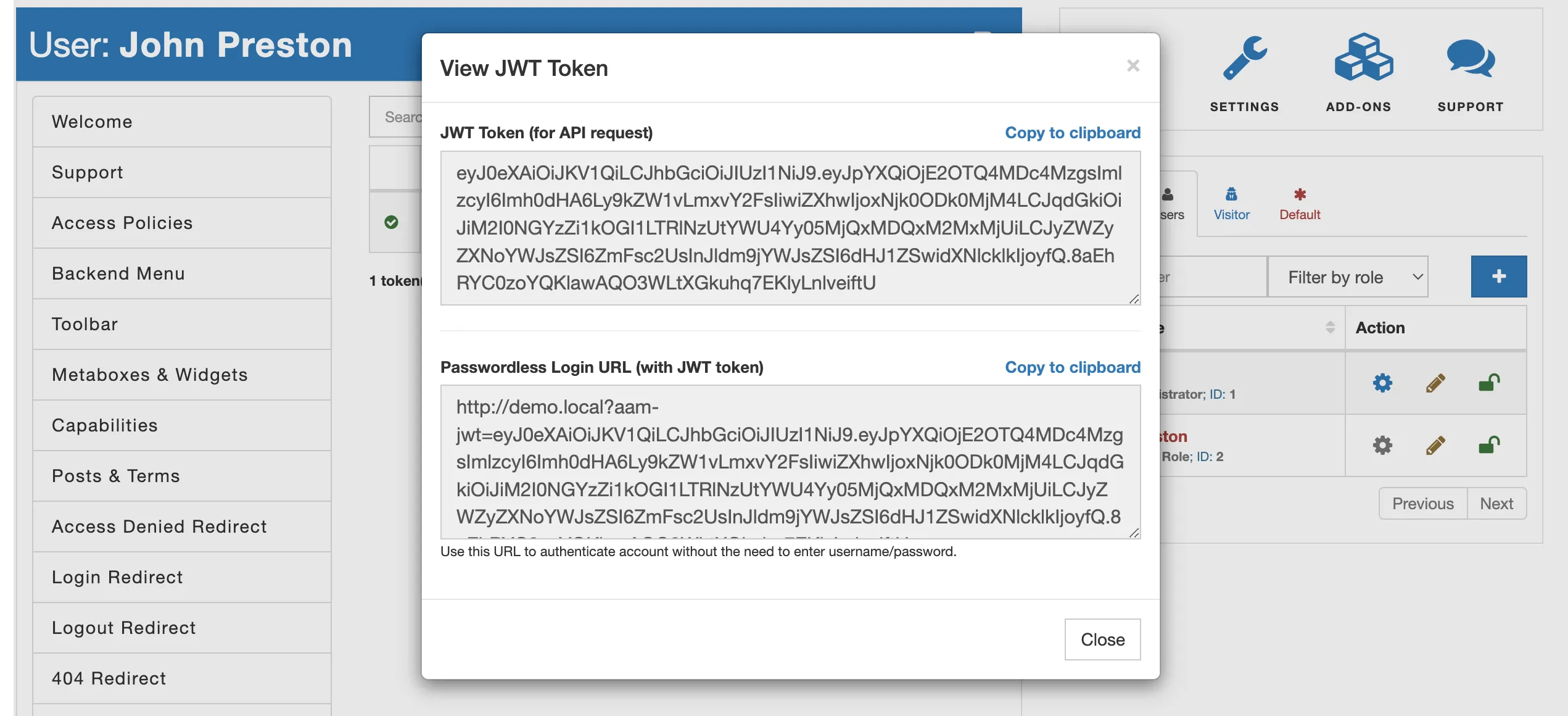 AAM Preview JWT Token