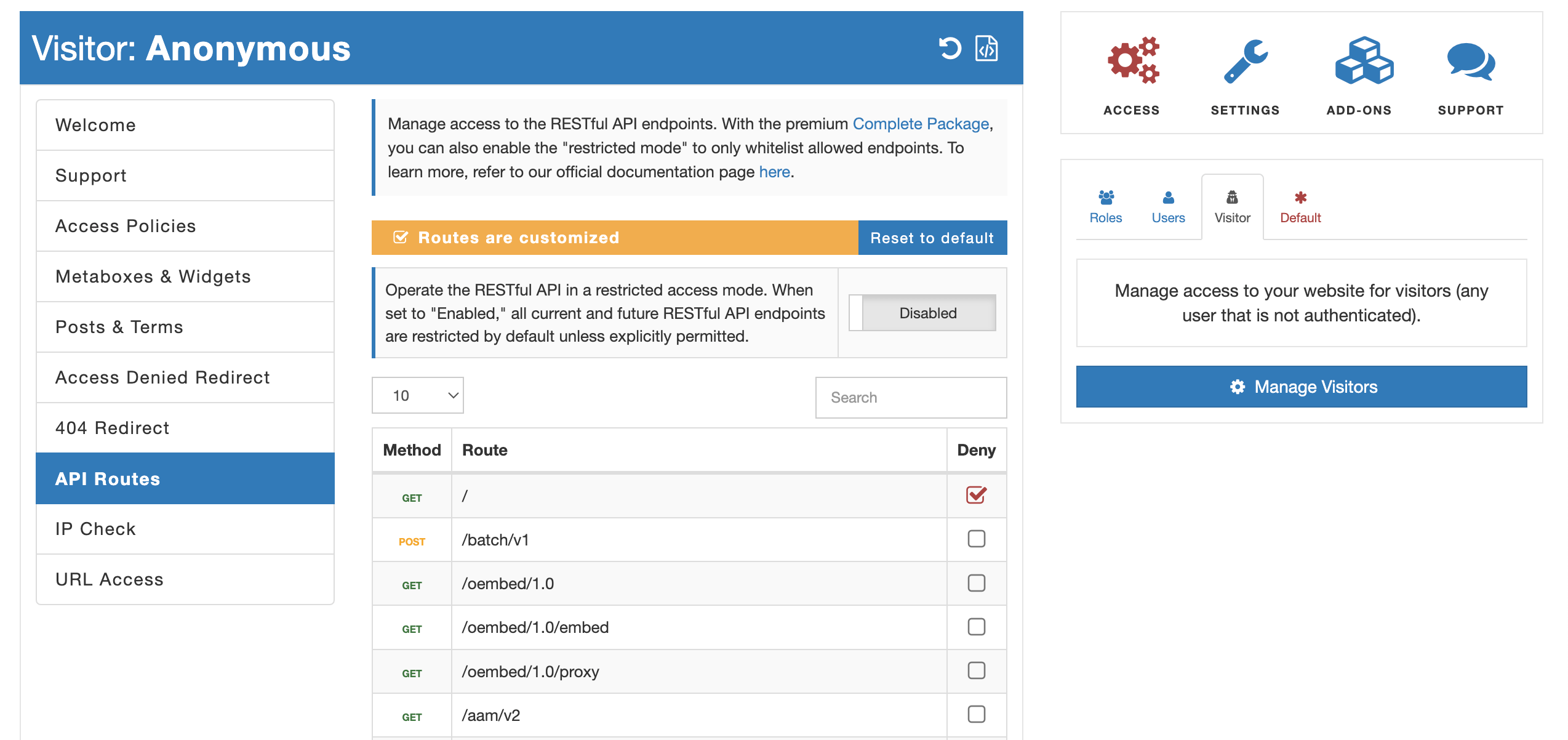 AAM API Routes Service