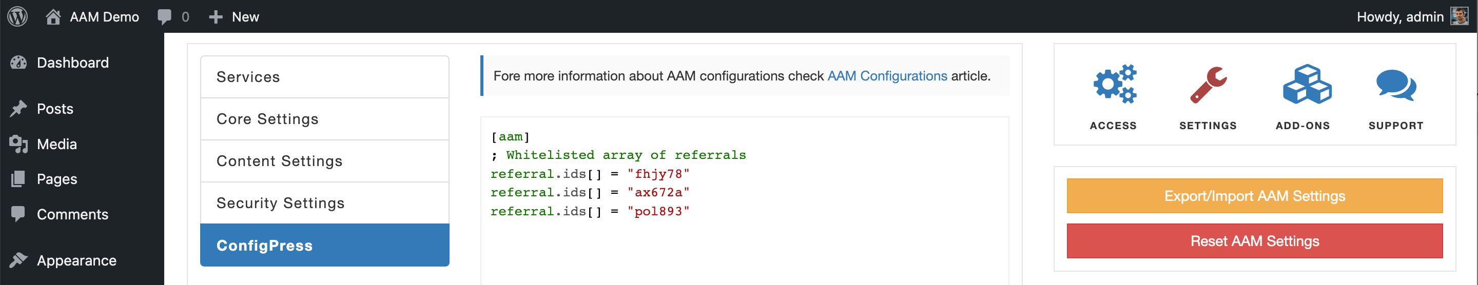 AAM Config Source