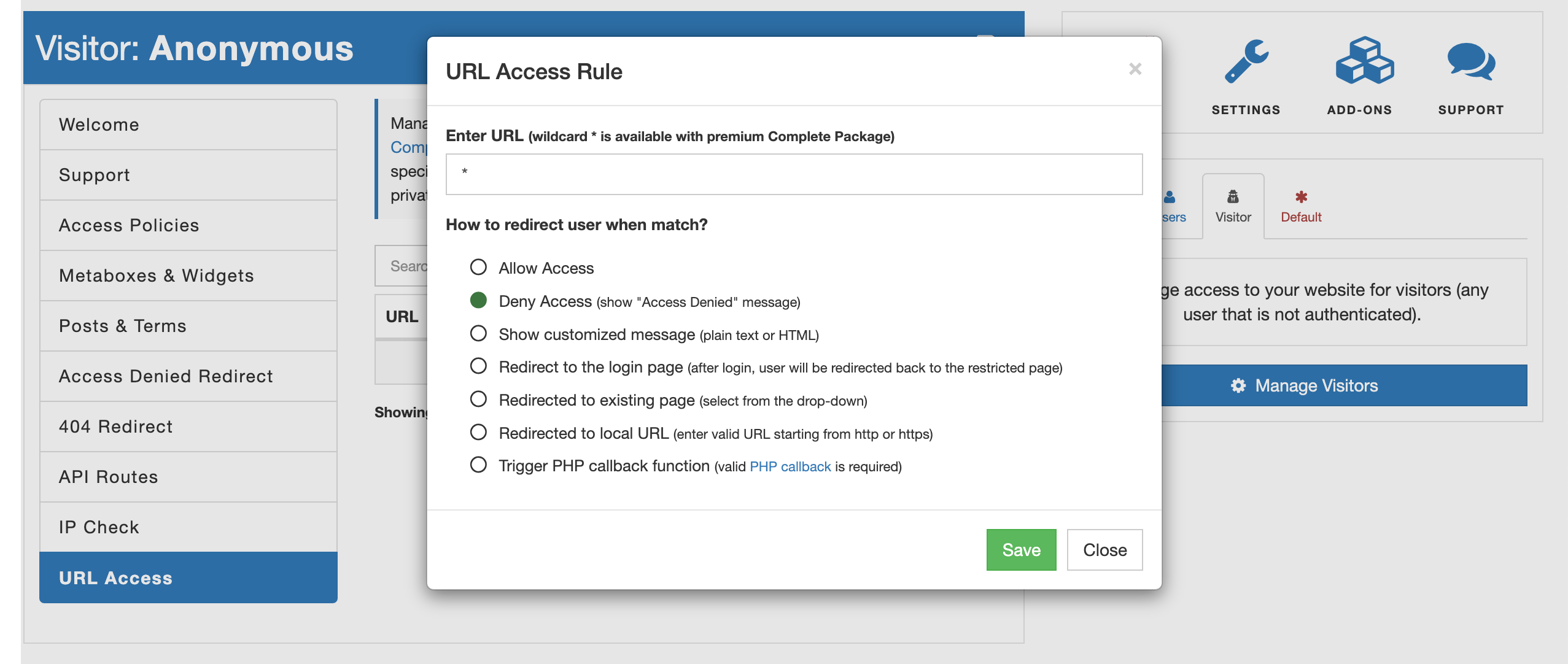 AAM Wildcard URL Access Rule